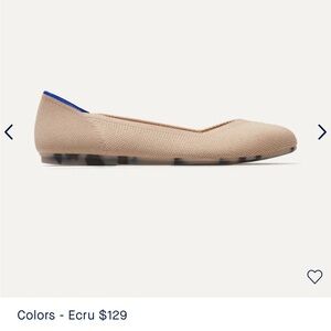 Rothy’s size 8 “The Flat” in Ecru